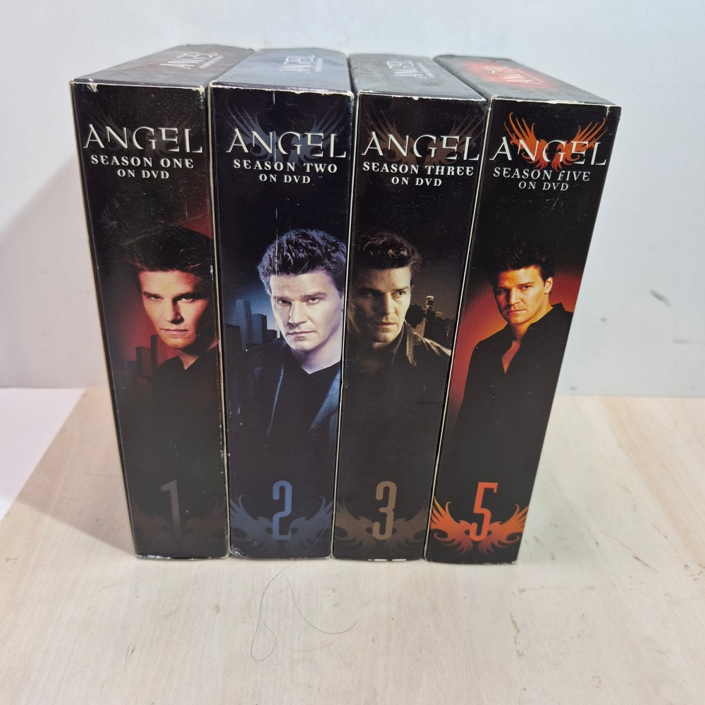 Angel Seasons 1 2 3 5 DVD Box Set Lot David Boreanaz Buffy Spin-off TV Series